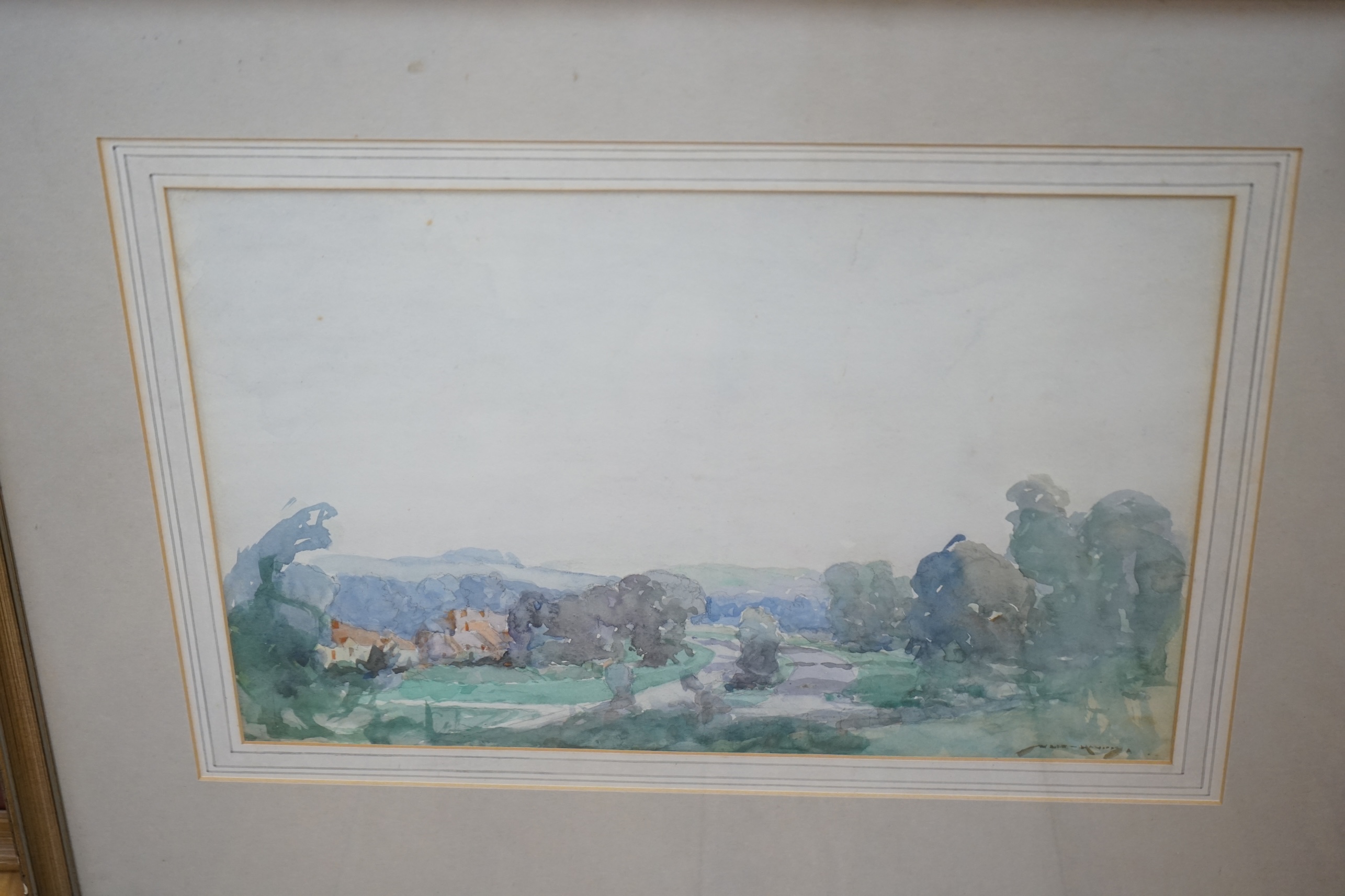 William Lee Hankey (1869-1952), watercolour, ‘Findon, Sussex’, signed, inscribed verso, 26 x 37cm. Condition - fair